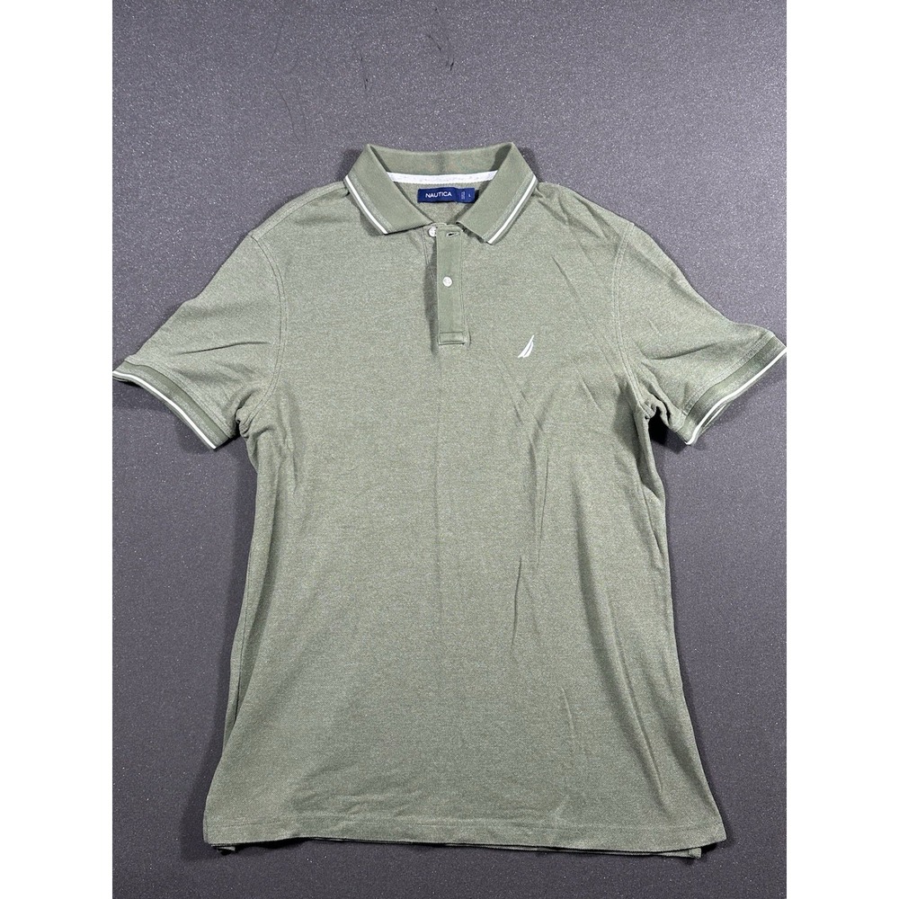 Men's Nautica Green Polo Shirt Large